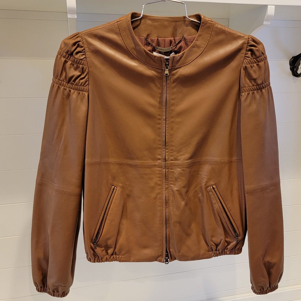 See by Chloe Caramel Color Leather Jacket/Coat-NWOT - Picture 1 of 13